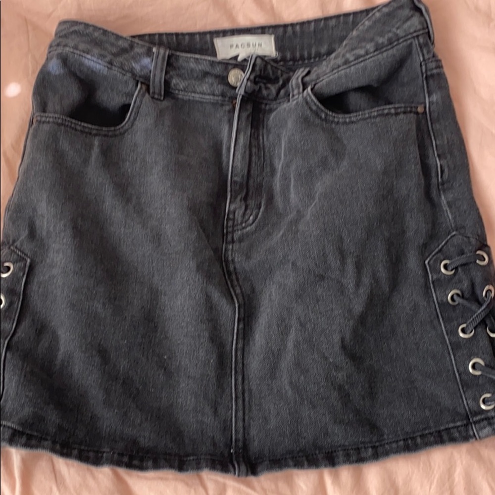 Black jean skirt
